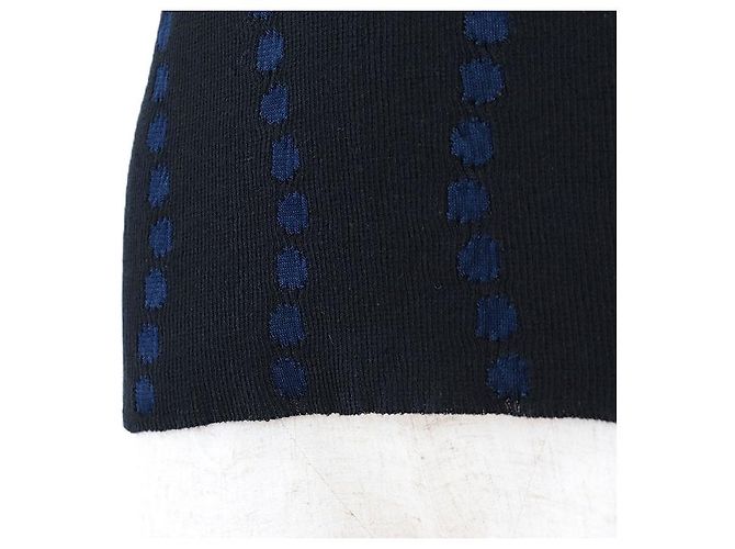 Timeless Chanel P53600 Strickpullover aus Baumwolle und Leinen Schwarz Blau - Ansicht 6