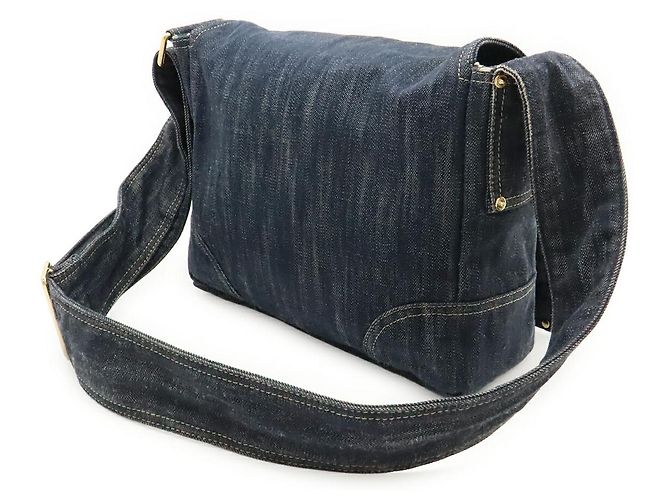 Timeless Borsa a tracolla in denim Chanel Blu - vista 2