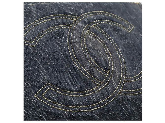 Timeless Borsa a tracolla in denim Chanel Blu - vista 7