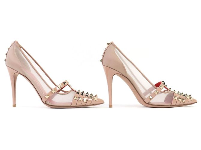 Décolleté in pelle Valentino Garavani Beige - vista 4