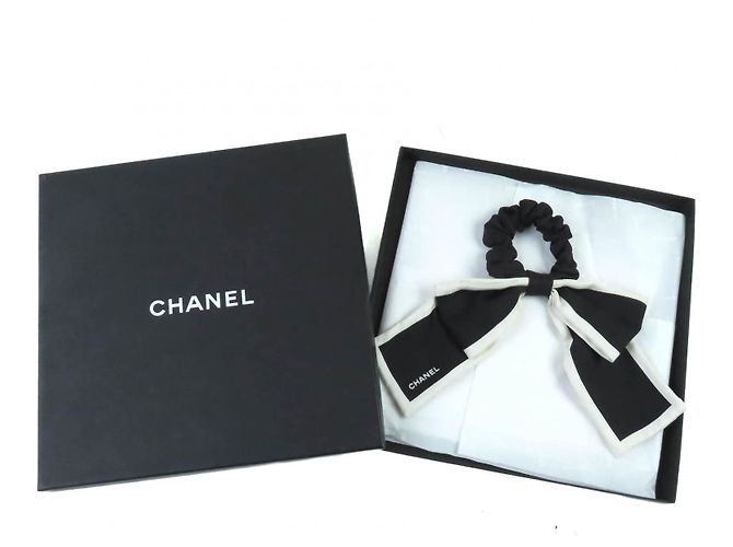 Timeless Chanel Seiden-Haaraccessoire Schwarz - Ansicht 2