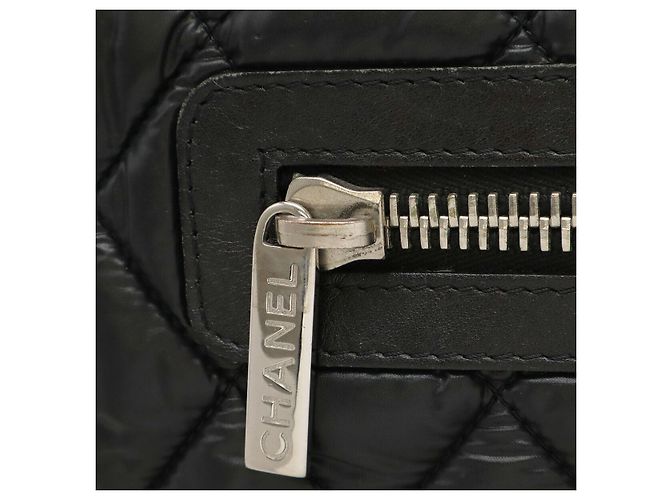 Borsa a tracolla Chanel Coco Cocoon in nylon e pelle Nero - vista 4