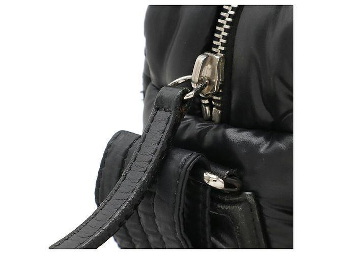 Borsa a tracolla Chanel Coco Cocoon in nylon e pelle Nero - vista 5