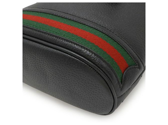 Borsa 2way in pelle Gucci Ophidia Nero - vista 3