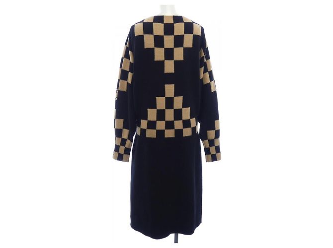 Louis Vuitton Kleid aus Kaschmir-Mischung Schwarz - Ansicht 2