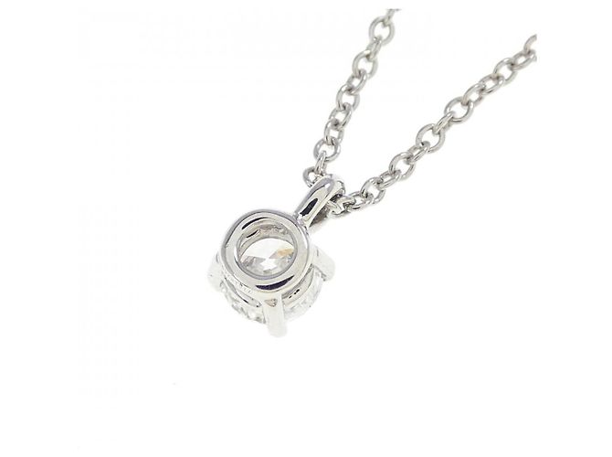 Tiffany & Co Collana Tiffany Solitaire in platino e diamante Argento - vista 4