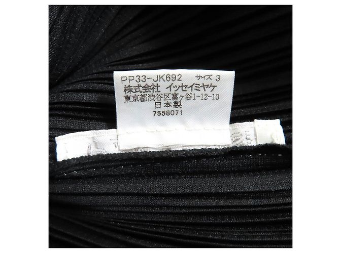 Issey Miyake Polyester-Oberteil PLEATS PLEASE Schwarz - Ansicht 7