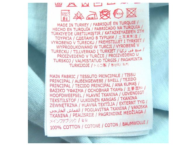 T-shirt a maniche corte Marni con logo ricamato in cotone Blu Blu chiaro - vista 8