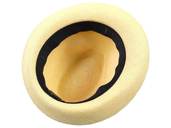 Timeless Cappello di paglia CHANEL COCO Mark Marrone Beige - vista 6