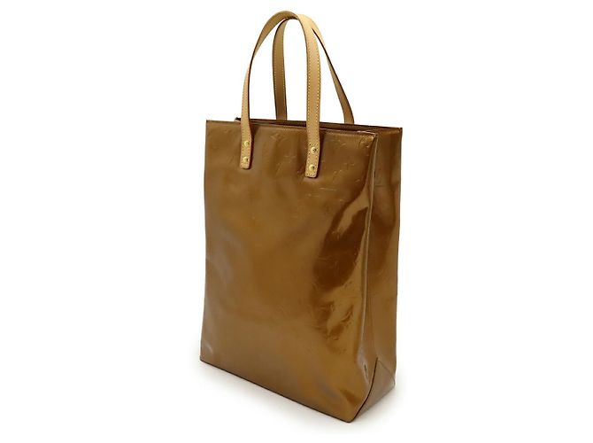Borsa Tote Louis Vuitton Reade MM Monogram Vernis Marrone Bronzo - vista 2