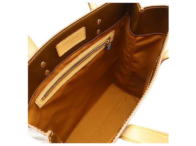 Borsa Tote Louis Vuitton Reade MM Monogram Vernis Marrone Bronzo - vista 4