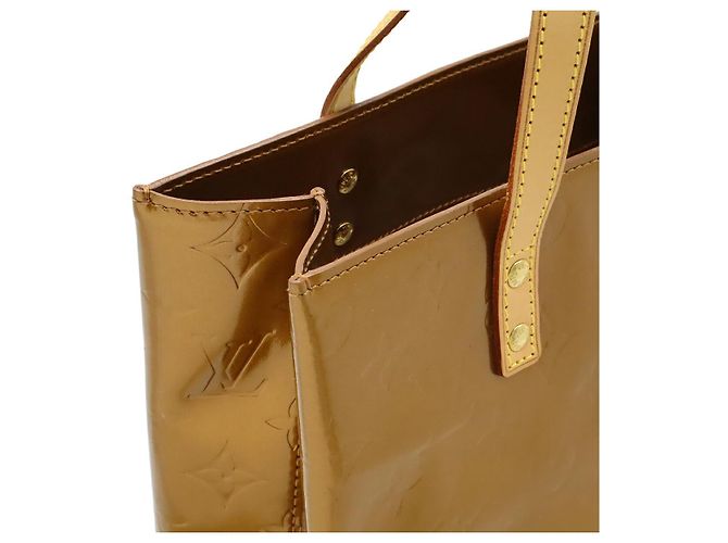 Borsa Tote Louis Vuitton Reade MM Monogram Vernis Marrone Bronzo - vista 6