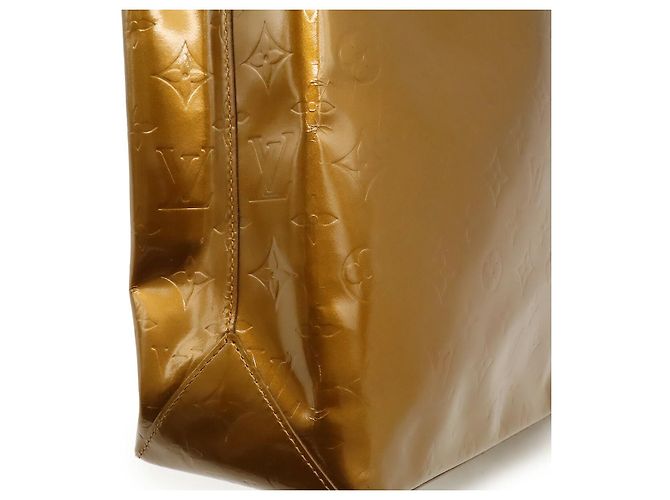 Borsa Tote Louis Vuitton Reade MM Monogram Vernis Marrone Bronzo - vista 7