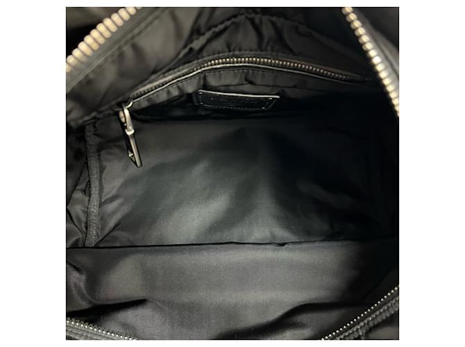 Borsa 2way in nylon e pelle Prada Nero Blu navy - vista 10