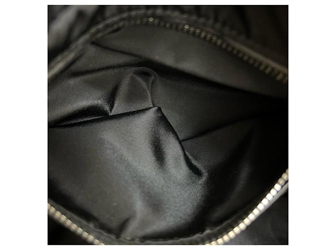 Borsa 2way in nylon e pelle Prada Nero Blu navy - vista 11
