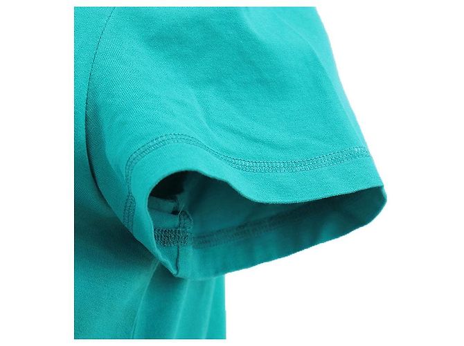 Abito in cotone con ricamo logo H Hermès 38 Blu - vista 6