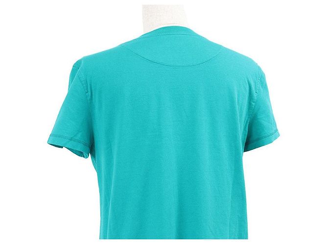Abito in cotone con ricamo logo H Hermès 38 Blu - vista 8
