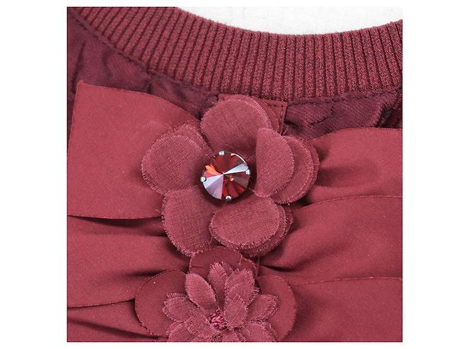 Top de mezcla de lana jacquard con motivos florales Fendi Roja - vista 3