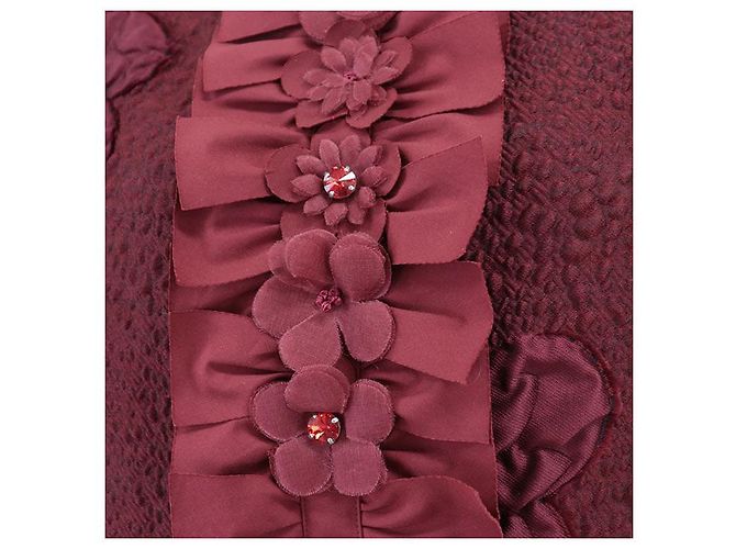 Top de mezcla de lana jacquard con motivos florales Fendi Roja - vista 4