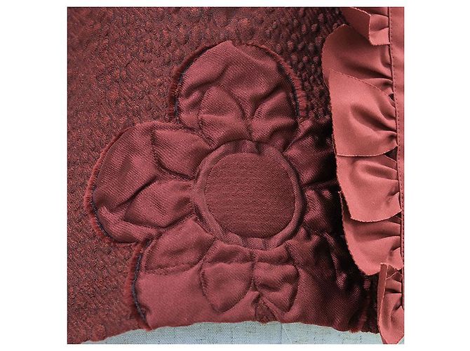 Top de mezcla de lana jacquard con motivos florales Fendi Roja - vista 5