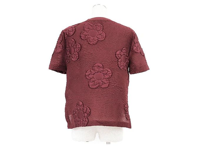 Top de mezcla de lana jacquard con motivos florales Fendi Roja - vista 7