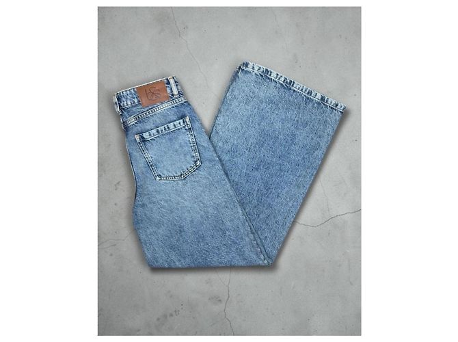Vaqueros anchos Ba&Sh en denim azul lavado - vista 2