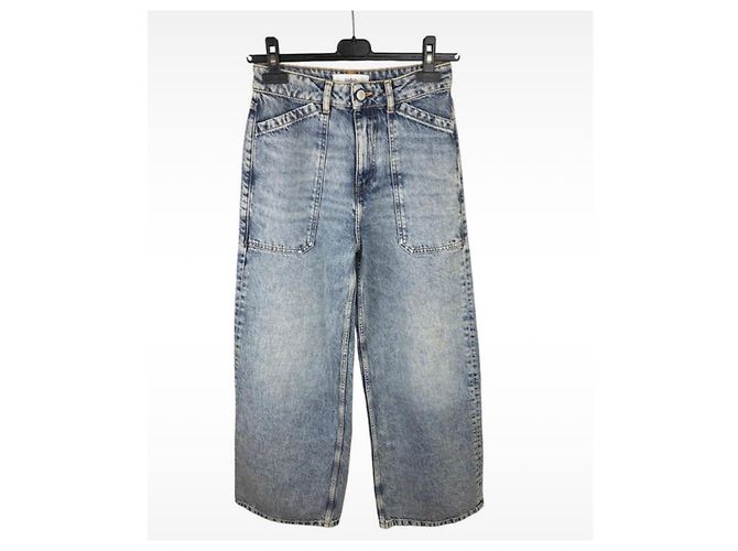 Vaqueros anchos Ba&Sh en denim azul lavado - vista 3