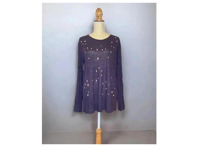 IRO Marvina Jersey de Lino Violeta con Recortes Púrpura - vista 2