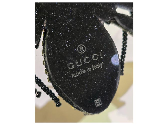 Gucci Spilla Ape Cristalli Giallo e Nero - vista 7