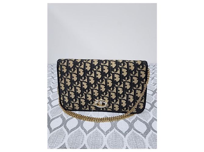 Borsa Christian Dior Diorissimo Trotter Beige/Nero - vista 10