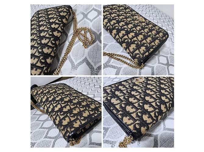 Borsa Christian Dior Diorissimo Trotter Beige/Nero - vista 5