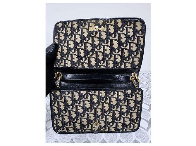 Borsa Christian Dior Diorissimo Trotter Beige/Nero - vista 7