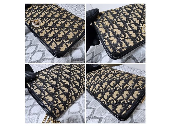 Borsa Christian Dior Diorissimo Trotter Beige/Nero - vista 8