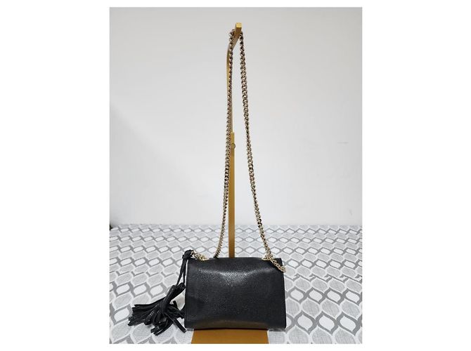 Gucci Miss Bamboo Borsa a Tracolla Piccola in Pelle Nera Nero - vista 3