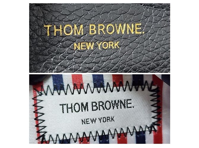 Thom Browne Clutch Trigger Reef Fish in Pelle - Nero - vista 2