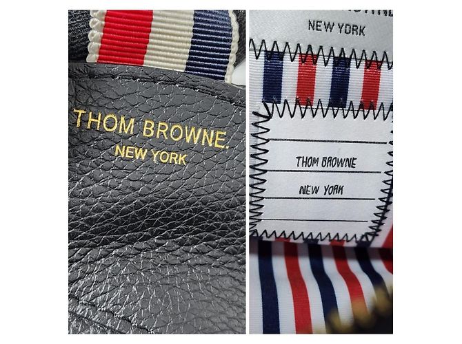 Thom Browne Clutch Trigger Reef Fish in Pelle - Nero - vista 4