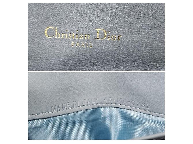 Christian Dior Nano Saddle Chain Pouch Blu - vista 4