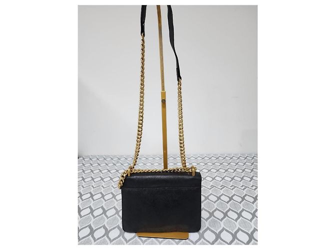 Prada Borsa a spalla Saffiano in pelle nera Nero - vista 3