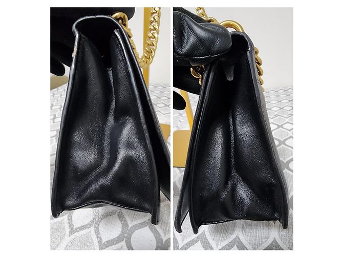 Prada Borsa a spalla Saffiano in pelle nera Nero - vista 6