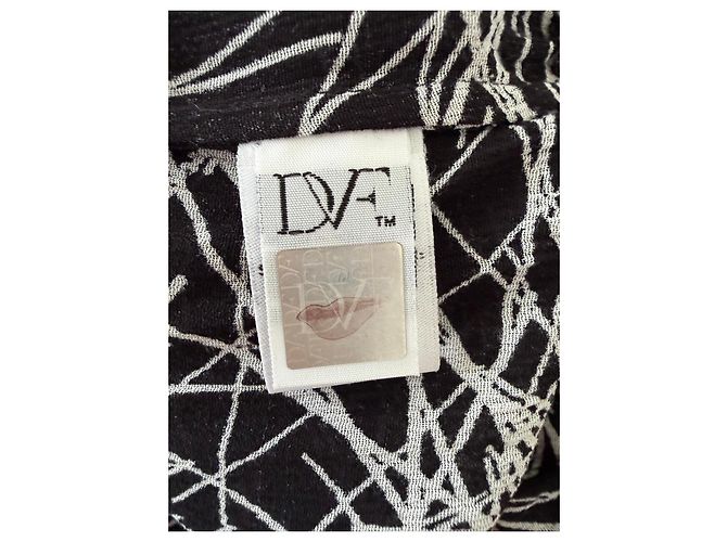 Diane von Furstenberg Tuta DVF Adele Nero Bianco - vista 10