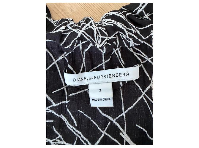 Diane von Furstenberg Tuta DVF Adele Nero Bianco - vista 11
