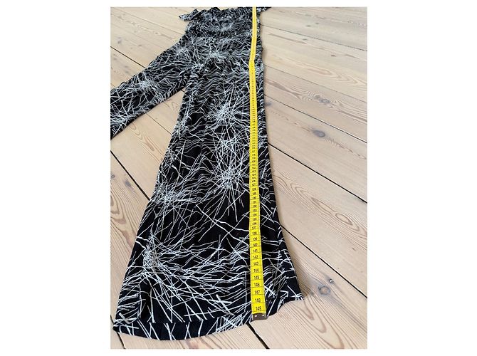 Diane von Furstenberg Tuta DVF Adele Nero Bianco - vista 12