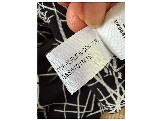 Diane von Furstenberg Tuta DVF Adele Nero Bianco - vista 9