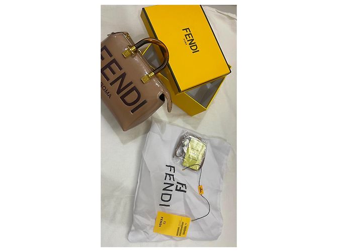 Borsa Fendi Roma Baguette Beige - vista 4