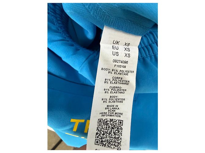 Autre Marque Collusion weite blaue Hose aus Polyestermischung - Ansicht 4
