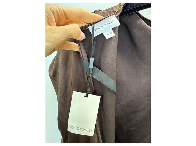 Autre Marque SIX STORIES Maxikleid aus Polyester in Braun - Ansicht 3
