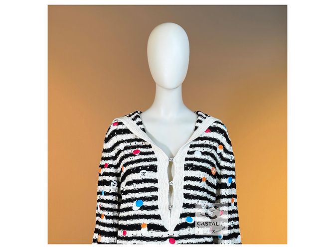 CHANEL Seidenpullover Maritime CC Motive Runway 2024/2025 Mehrfarben - Ansicht 4