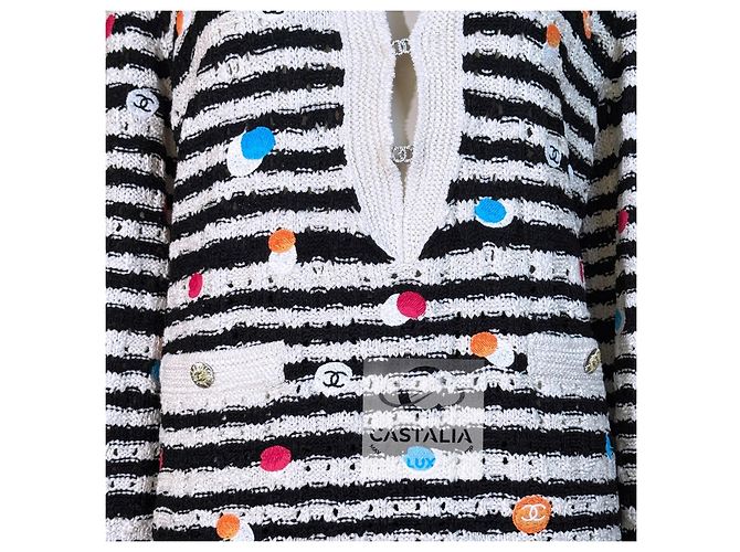 CHANEL Seidenpullover Maritime CC Motive Runway 2024/2025 Mehrfarben - Ansicht 5