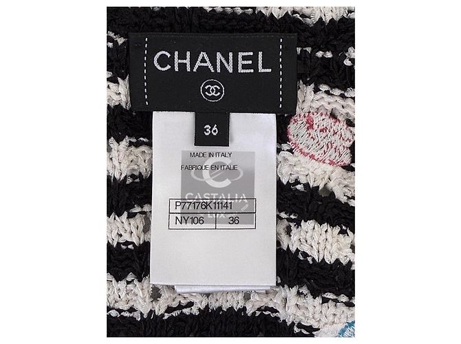 CHANEL Seidenpullover Maritime CC Motive Runway 2024/2025 Mehrfarben - Ansicht 6