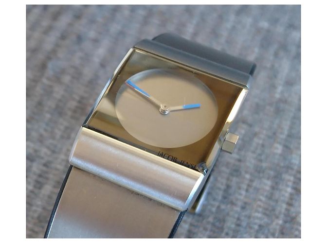 Autre Marque Jacob Jensen by Max René Titan Quarzarmbanduhr Grau Silber Hardware - Ansicht 3